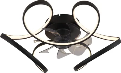 Produktbild von Globo Lighting Deckenventilator Metall schwarz matt, LED