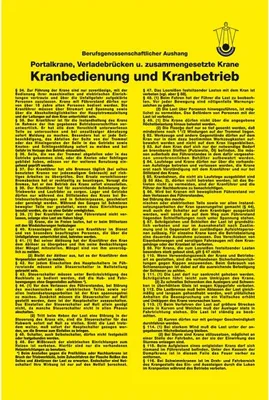 Produktbild von Dreifke® Schild I Aushang Kranbedienung und Kranbetrieb, Kunststoff, 200x300mm