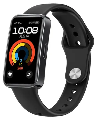 Produktbild von Für Huawei Watch Band 10 / 10 NFC Silikon Armband umgekehrte Schnalle Schwarz