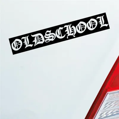Produktbild von Auto Aufkleber Oldschool Graffiti Tuning 19x3 cm Schwarz Glanz Sticker Heckscheibenaufkleber