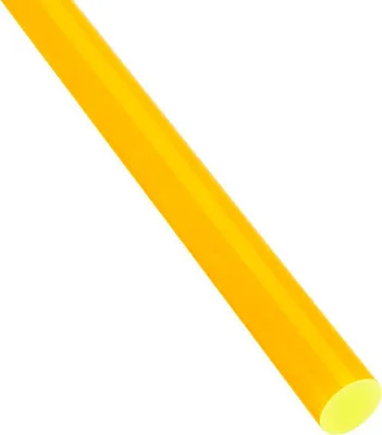 Produktbild von Orangener Rundstab Ø 15mm aus fluoreszierendem Acrylglas XT, 1000mm - Zeigis® / Vollstab / Säule / Massivstab /  Neonfarben / Neonorange / Orange / leuchtend / schwarzlicht