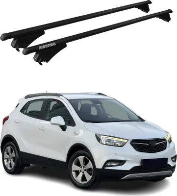 Image de Tiger Barres de toit transversales pour Opel Mokka X 2016-2020 Noir
