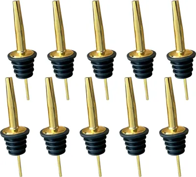 Immagine prodotto di Versatore per bottiglie in acciaio inox in oro - set da 10