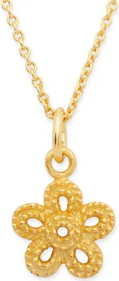 Produktbild von Vergoldete Unique Silberkette mit Blumenanhänger SN0187