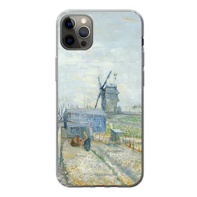Produktbild von MuchoWow® Handyhülle Schutzhülle Hülle für iPhone 13 Pro Max Montmartre: Mühlen und Gärten - Vincent van Gogh Silikon Softcase Handy Hülle - Mobiltelefon