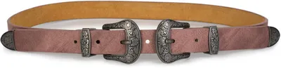 Produktbild von styleBREAKER Gürtel mit doppelter verzierter Schnalle im Western Style, B-Low Belt, Taillengürtel, kürzbar, Damen 03010085