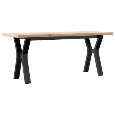 Produktbild von vidaXL Couchtisch Y-Gestell 110x40x45,5 cm Massivholz Kiefer Stahl