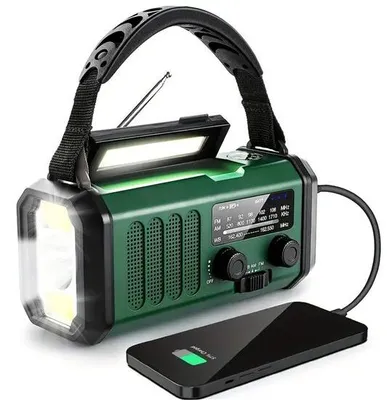 Obrázek produktu pro Solární powerbanka 10 000 mAh, tmavě zelená, dobíjecí