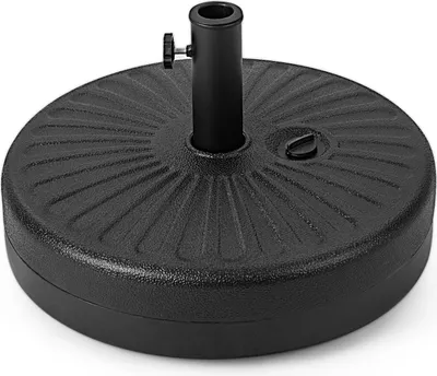 Produktbild von Befüllbarer Sonnenschirmständer für φ38mm / φ48mm Schirmstange,rutschfeste Marktschirmständer mit Handgriff & Metallstange, Schwarz