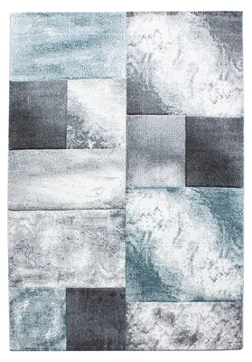 Produktbild von Kurzflor Teppich Hara rechteckig, Farbe: Blau, Größe:200x290 cm