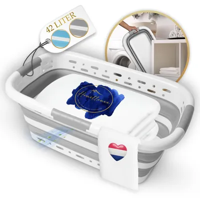 Obrázok produktu pre Skladacia sieťka na prádlo s ventilačnými otvormi – 42 litrov, sivá