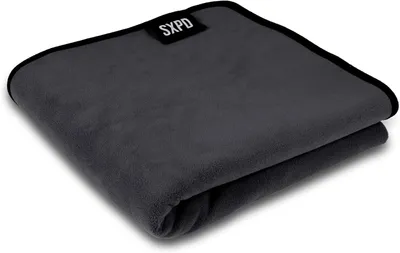 Immagine prodotto di Coperta impermeabile, 120 x 120 cm, grigia, in pile, assorbente, ideale per il campeggio