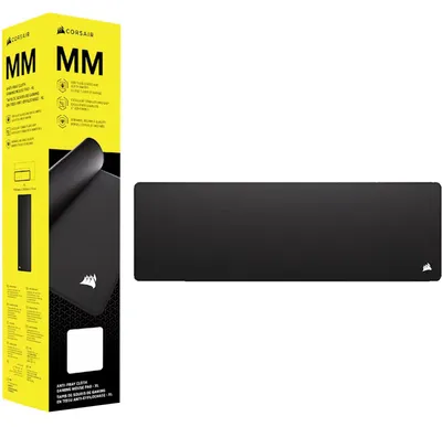 Produktbild von Corsair MM, Schwarz, Einfarbig, Tuch, Gummi, Anti-Rutsch-Basis, Gaming-Mauspad