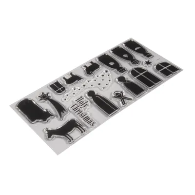 Produktbild von Rayher Silikon Clear Stamps - Krippe