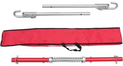 Image de Barre de remorquage - Barre de traction avec amortisseur à ressort - Force de traction de 3 t - Acier haute résistance - Stabilisée pour le dépannage - Vert