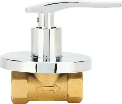 Image de robinet d'arrêt d'eau à angle 1/2 en cuivre pour cuisine, salle de bain et installation encastrée