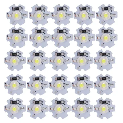 Obrázok produktu pre 25 kusov 5 V LED čipov, 200 lm, 3 W, vysoko výkonné LED žiarovky pre DIY osvetlenie, čisto biela 6000-6500 K
