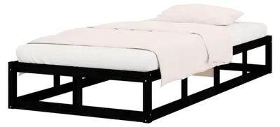 Produktbild von Bettgestell schwarz 90x200 cm aus Massivholz