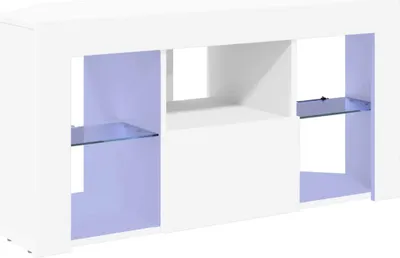 Obrázek produktu pro vidaXL Rohová LED TV skříňka bílá 100 x 40 x 50 cm materiál na bázi dřeva