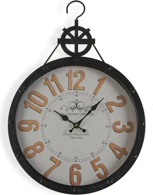 Image de Horloge murale Versa métal 61,5 x 7 x 40,5 cm