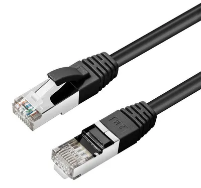 Produktbild von Microconnect SSTP60025S, 0,25 m, Cat6, S/FTP (S-STP), RJ-45, RJ-45, Schwarz