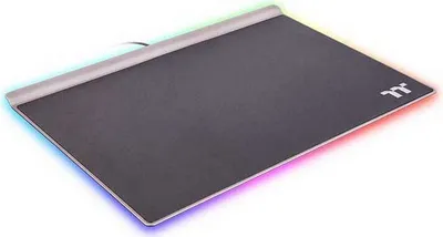 Produktbild von Thermaltake Argent MP1 RGB, Schwarz, Titan, Einfarbig, Aluminium, Gummi, USB, Anti-Rutsch-Basis, Gaming-Mauspad