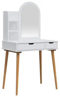 Immagine prodotto di Set da trucco FAUSKE, 3 pezzi, bianco, 76 x 50 x 143 cm