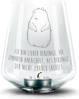 Produktbild von Mr. & Mrs. Panda Laterne Murmeltier - Transparent - Geschenk, Fröhlichkeit, Knigge, Kerzenglas, Kerzenhalter, Glas, Freundlichkeit, Anstand, Respekt, Lustige Sprüche