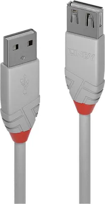 Zdjęcie produktu dla Lindy 36711, 0,5 m, USB A, USB A, USB 2.0, 0,48 Gbit/s, Szary