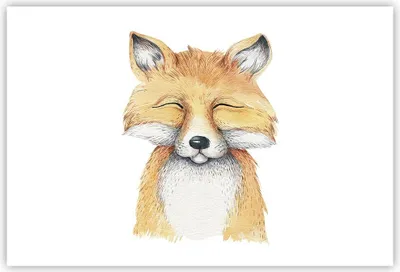 Produktbild von Poster - Poster ohne Rahmen - Cartoon Fuchs Kind - 91,5x61 cm - Wand Bild - Wanddeko - Wandbilder - Kunstposter - Wandposter - Bilder - Kunstdruck - Wanddekoration - Wandbild - P2XAA91x61-4878
