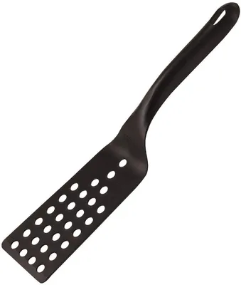 Productafbeelding van Pannenspatel 13 x 6,5 cm met 15 cm handvat, hittebestendig tot 220°C, zwart