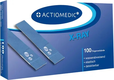 Produktbild von Actiomedic® DETECT Fingerverbände X-Ray Metall und Röntgen detektierbar Maße: 12 x 2 cm  Größe