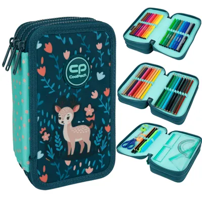 Zdjęcie produktu dla Piórnik potrójny z wyposażeniem Coolpack Jumper 3 Deer