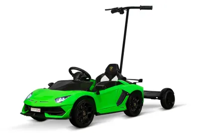 Produktbild von Kinder Elektroauto Lamborghini Aventador SVJ inkl. Schiebebügel & Stehplatz Grün