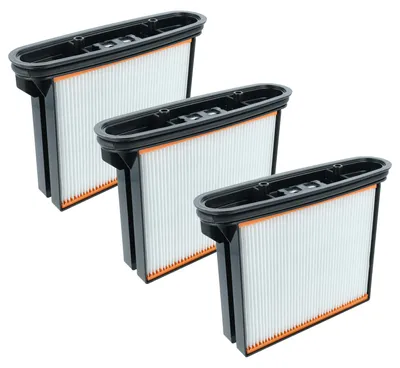 Produktbild von vhbw 3x Flachfaltenfilter F8 kompatibel mit Starmix GS HS, 1032 HK Industriestaubsauger Nass-/Trockensauger Staubsauger