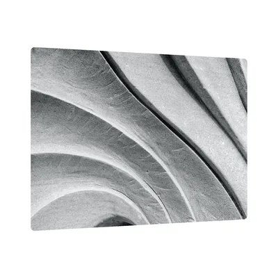 Zdjęcie produktu dla Szklana deska do krojenia BIAŁY KAMIEŃ FALE GEOMETRYCZNE WZORY 30x40cm deska kuchenna płyta ochronna taca szklana