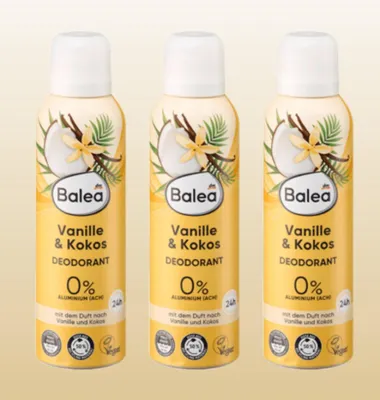 Obrázek produktu pro Balea Deodorant ve spreji, Vanilka a kokos, 3 kusy po 200 ml