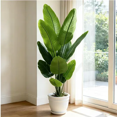 Künstliche Paradiesvogelpflanze 180 cm, Bananenblatt, 1 Stück