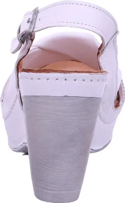 Produktbild von Gemini Damen Sandale aus Leder mit Plateau und Slingback Riemen 031810-02, Größe:42 EU, Farbe:Weiß