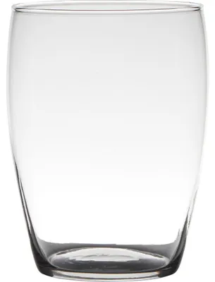 Produktbild von Oval Design Blumenvase - transparent - Glas - 14 x 20 cm