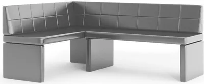 Obrázek produktu pro Grekpol rohová lavice Marta - kuchyňská lavice rohová sedačka rohová sedačka Imitace kůže snadná údržba, 128x168cm  šedá levá