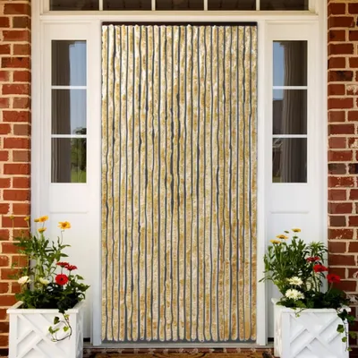 Image de Style élégant rideau moustiquaire Beige 100x220 cm Chenille - Plissé Hommie1394049 1parcel