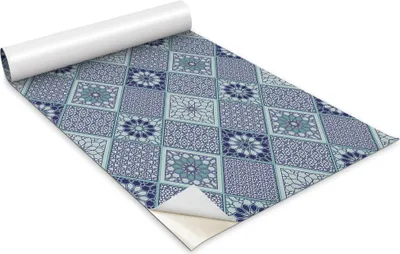 Produktbild von Selbstklebende Möbelfolie - Dekorationsfolie - Tischmöbel - Zuschneidbar - Portugiesische Fliesen - 100 x 50 cm
