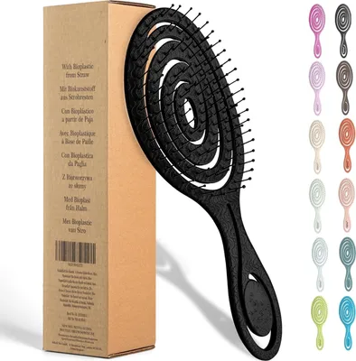 Produktbild von Haarbürste ohne Ziepen - Bürste für Damen und Herren - Detangler Bürste auch für Locken & Lange Haare - Entwirrbürste Haarbürsten