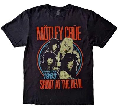 Obrázek produktu pro Mötley Crüe Vintage World Tour Devil Black XL Tričko