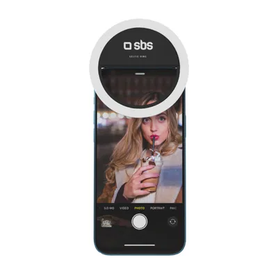 Produktbild von SBS Selfie-Ringlicht, schwarz