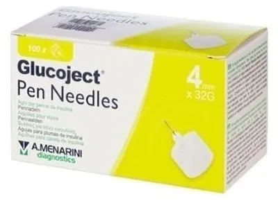 Immagine prodotto di Menarini Glucoject Aguja Insulina 32gx4mm 100 Uds