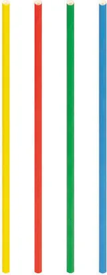 Produktbild von 500x Trinkhalme aus Papier dick bunt Ø8mm 25cm