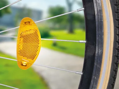 Produktbild von DUNLOP Fahrrad-Speichenreflektor, 4 Stück, 80x36x8 mm