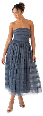 Produktbild von Anaya with Love Women's Midi Dress Ladies Recycled Sleeveless Strapless Bandeau